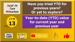JTM-13: DAX Time Intelligence - Calculate YTD for current year and previous year