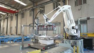 Automatic Jumbo Bag Palletizing System for FIBC Bulk Bags | Heavy Duty Palletizer Line