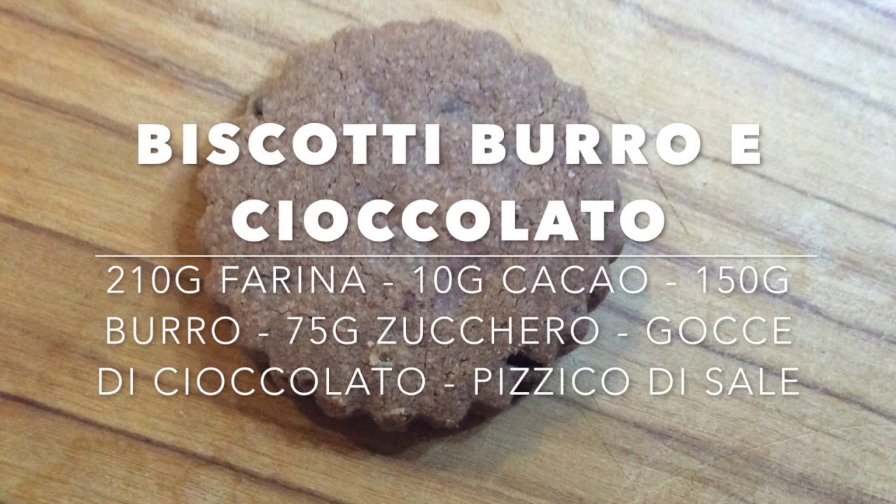Ricetta Veloce Biscotti al Burro e Cioccolato
