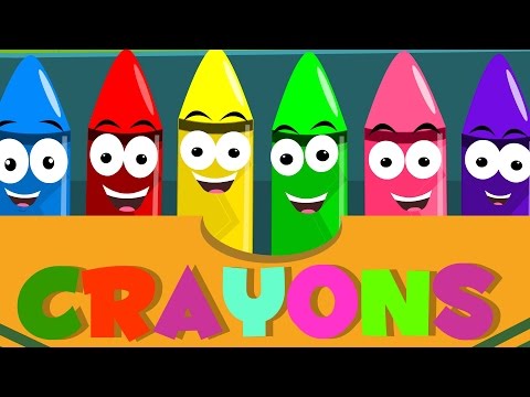 Crayons Color Song | Learn Colors | Nursery Rhymes For Kids | Baby Songs For Childrens