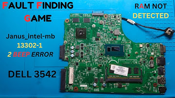 DELL 3542 | 2 BEEP ERROR SOLUTION | JANUS_INTEL 13302-1 | RAM NOT DETECTED | #dell #nodisplay #ffg