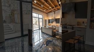 Luxury Kitchen Transformation with Stunning Epoxy Floor #viralvideo #1000subscriber #10millionview