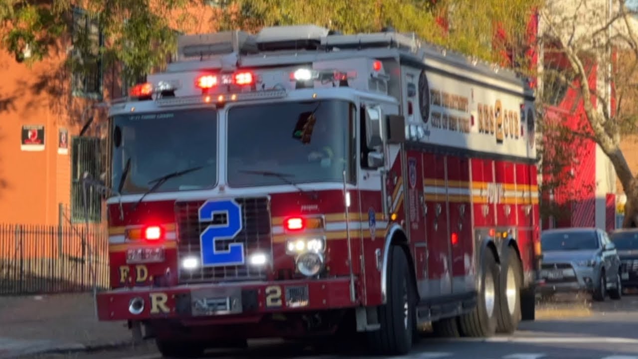 **Q2B + PA300** FDNY Rescue 2 Responding to two separate calls for fire