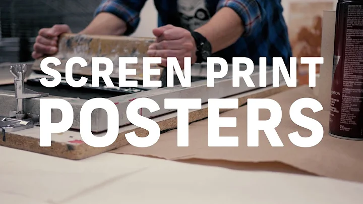 Printing Art Posters at the screen print shop.