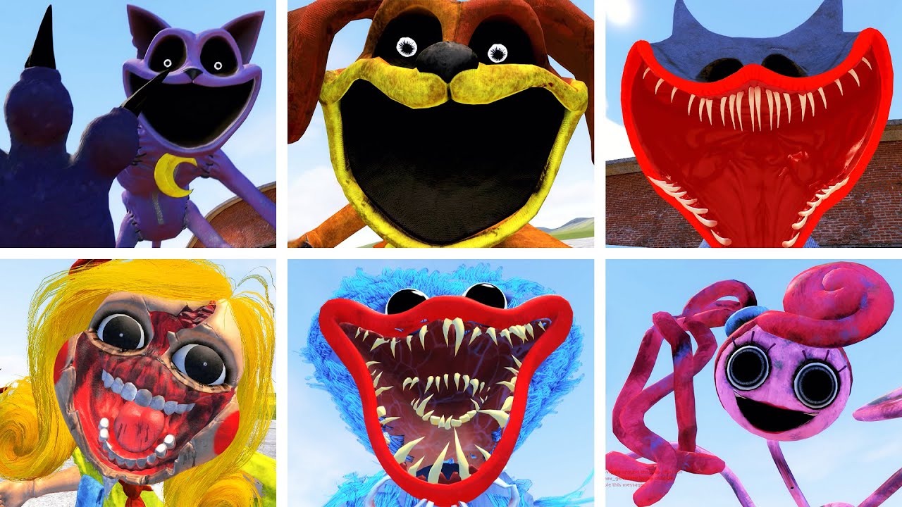 All JUMPSCARES  Poppy Playtime Chapter 3 2 1 in Garry's Mod!