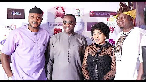 Odunlade Adekola,Femi Adebayo,Faithia Balogun,Funmi Awelewa Snap With Muyiwa Ademola At His Premiere