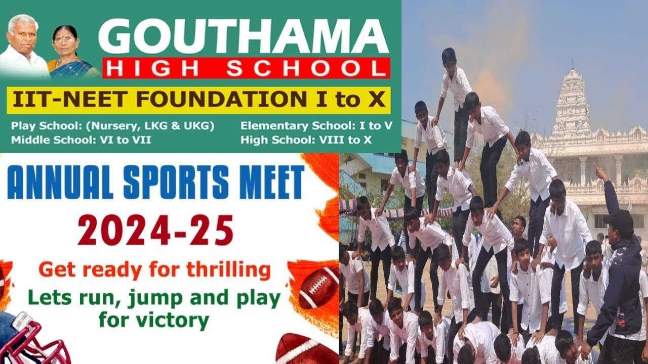 Gouthama High School Jagtial Annual Sports Meet Celebrations 2024 -2025 ...