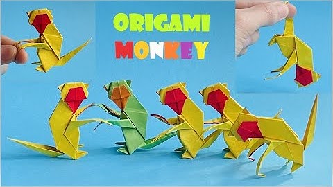 How to make an easy origami monkey, step by step tutorial