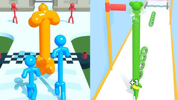 Tall Man Run vs Long Neck Run All MAX LEVELS! Top Free Game Walkthrough Videos iOS & Android
