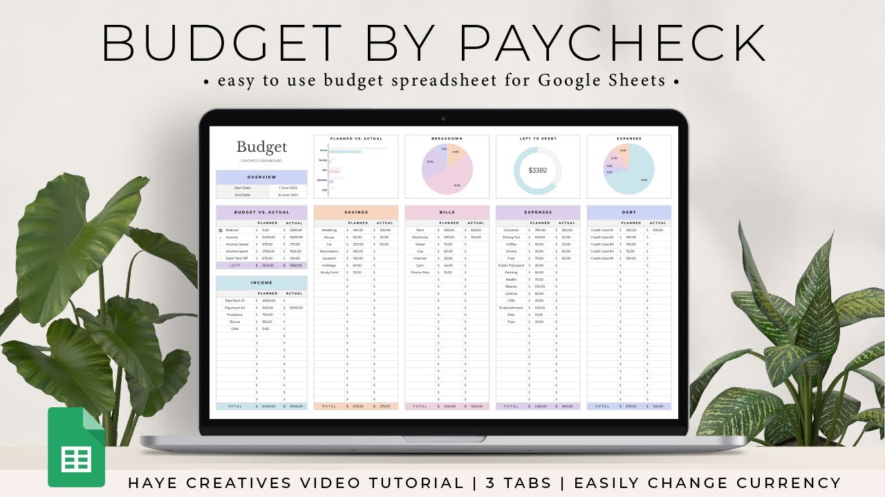 Budget By Paycheck Spreadsheet (UPDATED: Latest spreadsheet &amp; video ...