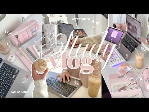 72 hour study vlog ˚⟡˖ VERY productive, cafe hopping, coffee recipe, what's in my bag etc.