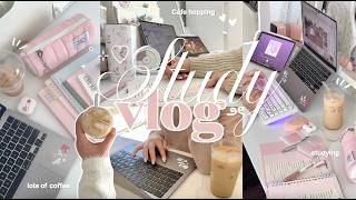 72 hour study vlog ˚⟡˖ VERY productive, cafe hopping, coffee recipe, what's in my bag etc.