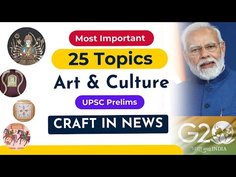 Important Crafts in News - 25 Important Topic for Prelim 2023 | Art & Culture - Part 3 | Free PDF