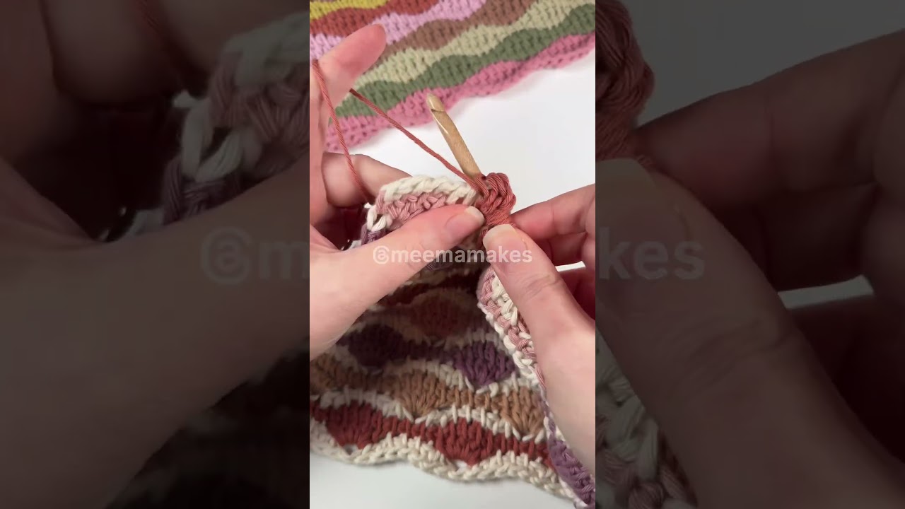 I’ve loved learning and improving my Tunisian crochet skills over the past year ❤️ #tunisiancrochet
