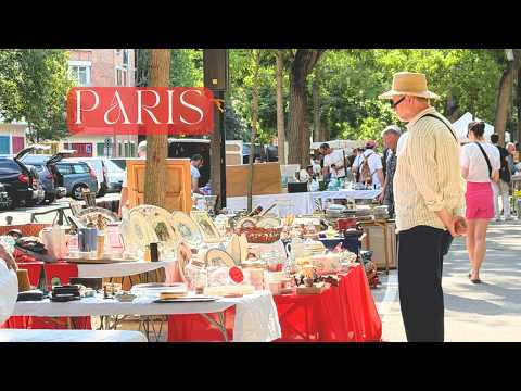 🇫🇷Paris in a Heatwave 🌿 Vanves Flea Market & Ice Cream in the Shade