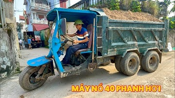 Công nông độ siêu khủng máy 40 ngựa lốp đôi phanh hơi tải 3 khối cát | Máy xúc Doosan 55b
