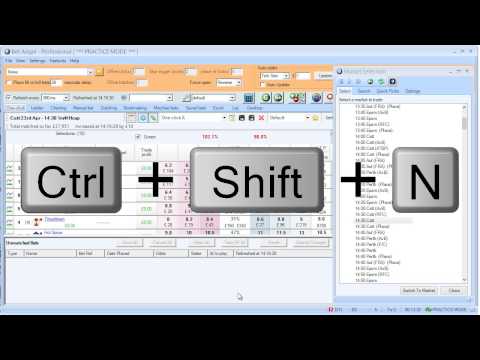 Navigate markets using keyboard shortcuts