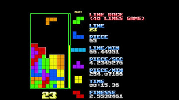 Tetris - 40 Lines in 23.50 Seconds [No Hold, No Ghost]
