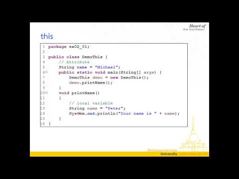 Lecture 2 Encapsulation and Information hiding - 03 This คืออะไร