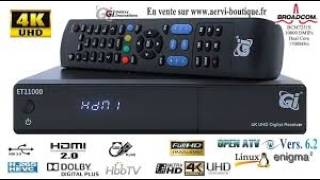 Gi Et11000 1X Dvb-S2 متوفر وشرح Uhd Récepteur Satellite 4K Linux E2 Open Atv