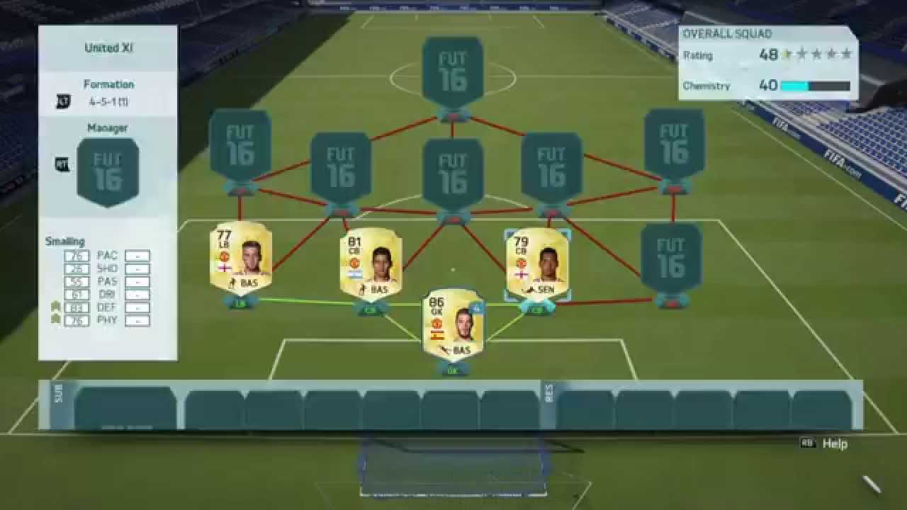 Fifa 16 Ultimate Team Manchester United Starter Squad mufc news