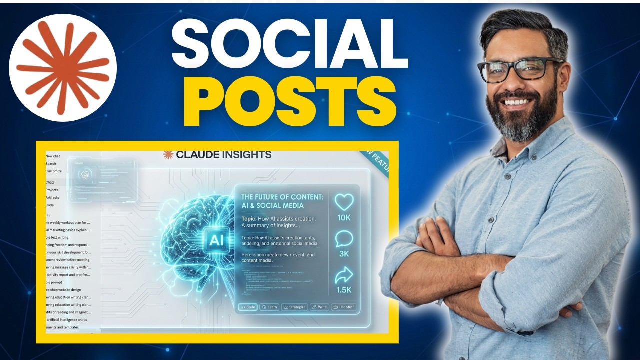 How to Write Social Media Posts With Claude AI - Guide - YouTube