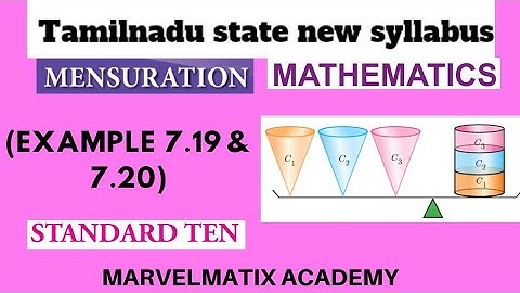Class 10 maths solutions in tamil chapter 7 Mensuration Example (7.19 & 7.20) #mathssolutionstamil