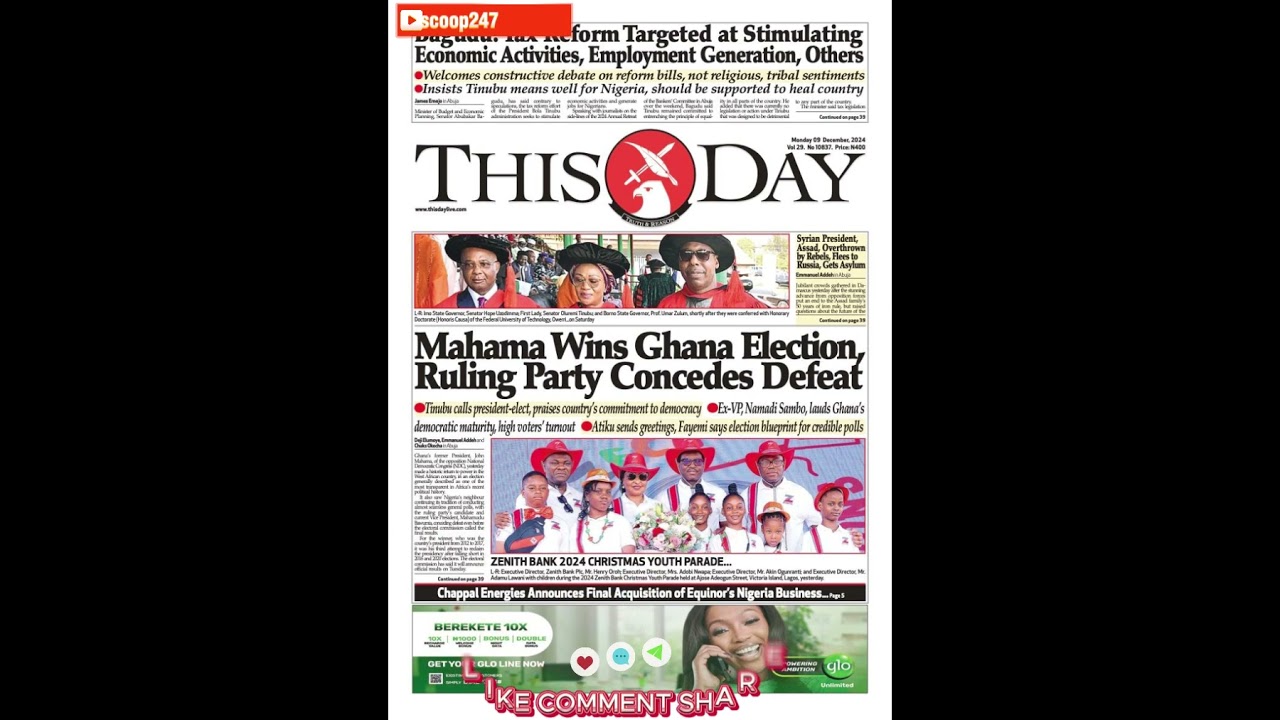 # FrontPage News Update - Monday December 9th, 2024 