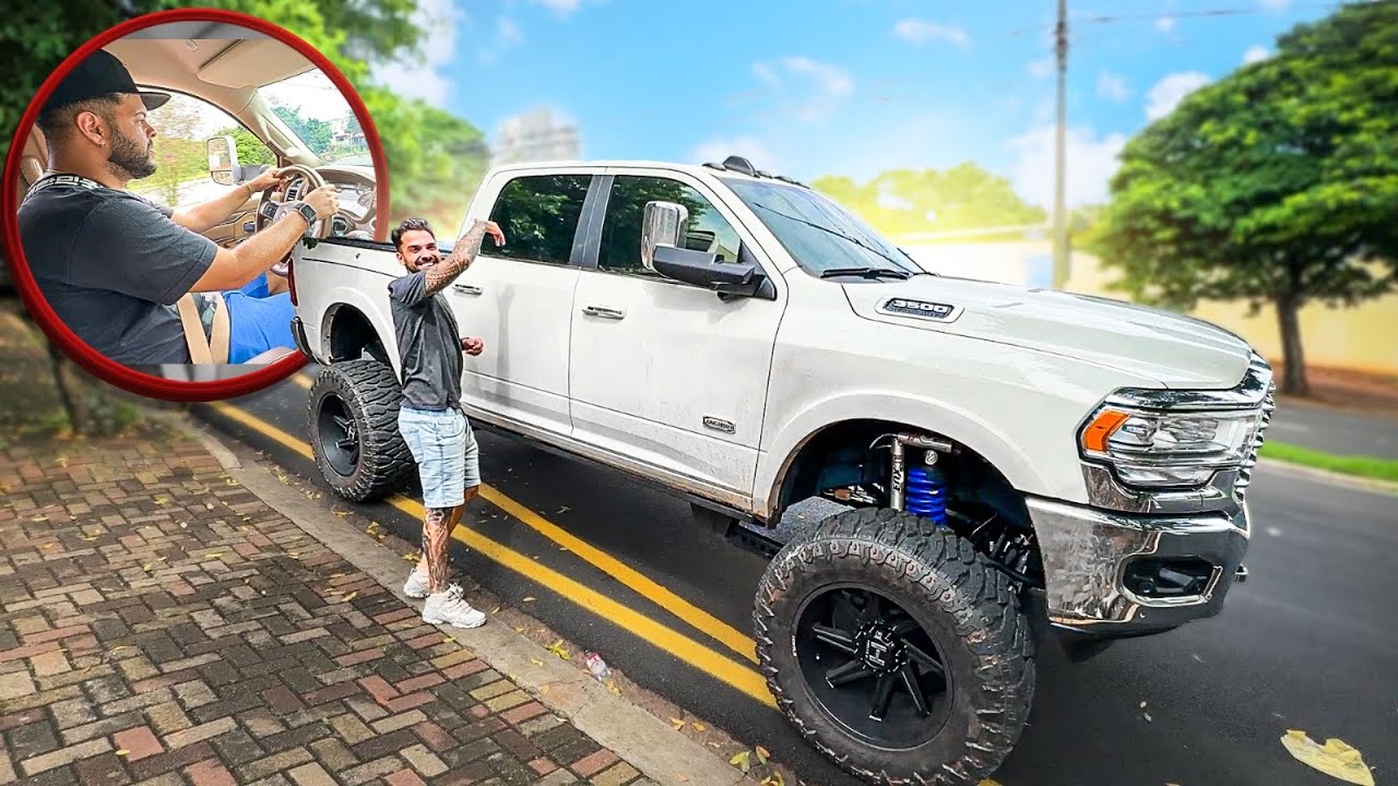 LEVEI O BRUNO GARCIA PARA ANDAR NA DODGE RAM MAIS ALTA DO BRASIL😍‹ Danilo Crespo ›