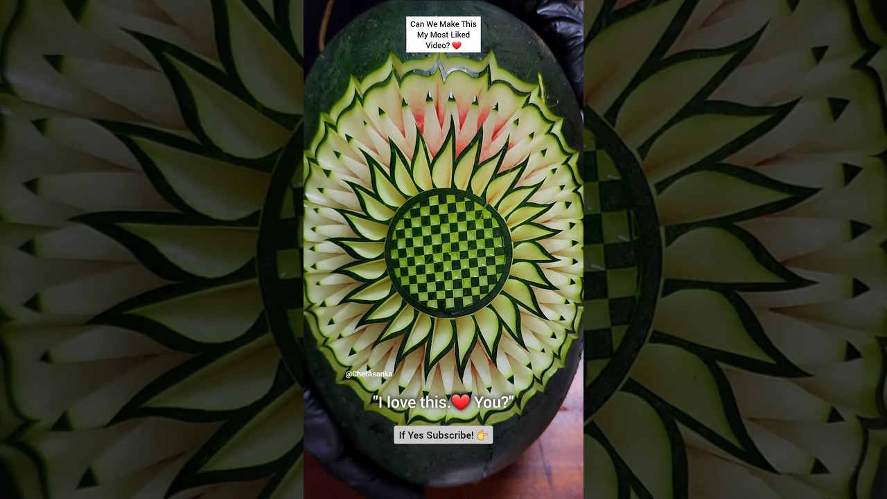 You've NEVER Seen a Watermelon  Carved Like This! 🍉✨ So Satisfying to Watch! 