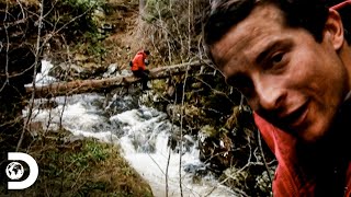 Bear cruza un puente muy peligroso | A Prueba de Todo | Discovery Latinoamérica