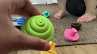 Shape and coloring sorting cupcakes