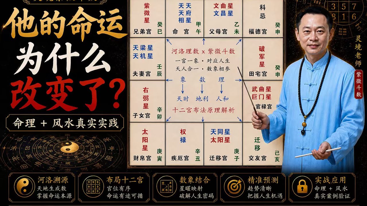 灵境紫微斗数｜学习紫微斗数真的能改变人生？真实命盘解析，如何解厄旺