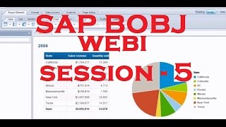 Web Intelligence  - Part - 5(Read Description below) - SAP Business Objects Tutorial 4.0 - Session 5