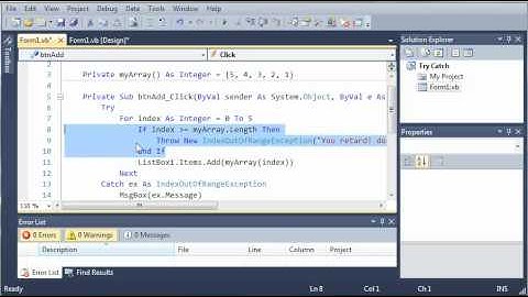 Visual Basic Tutorial - 135 - Exit Try And Throw