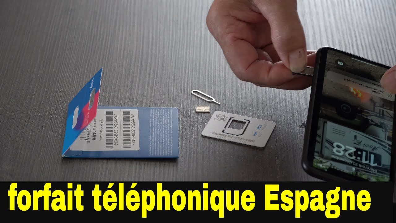 Forfait téléphonique Espagne, appels internationaux et carte SIM YouTube
