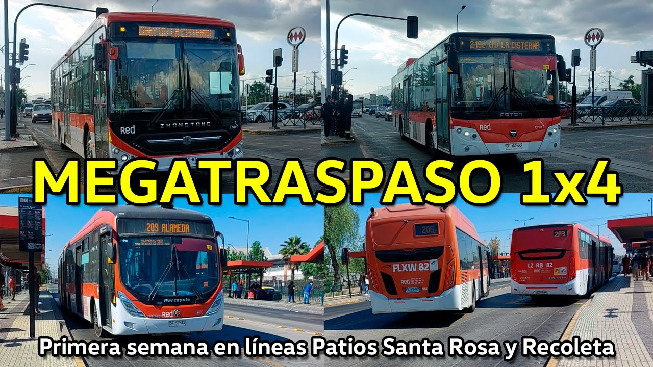 Megatraspaso 1x4 - Primera Semana de Servicio Líneas Patios Santa Rosa y Recoleta