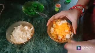 tri colour barfi nariyal barfi easy trick