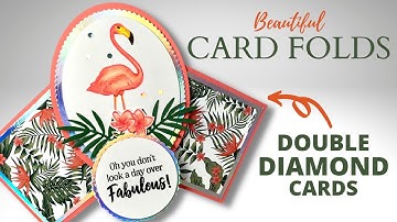 Beautiful Double Diamond Fold Cards | NO DIES NEEDED!!!
