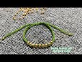Membuat Gelang Benang Jahit dan manik|How to Make Bracelet with Thread| Macrame Bracelet Tutorial