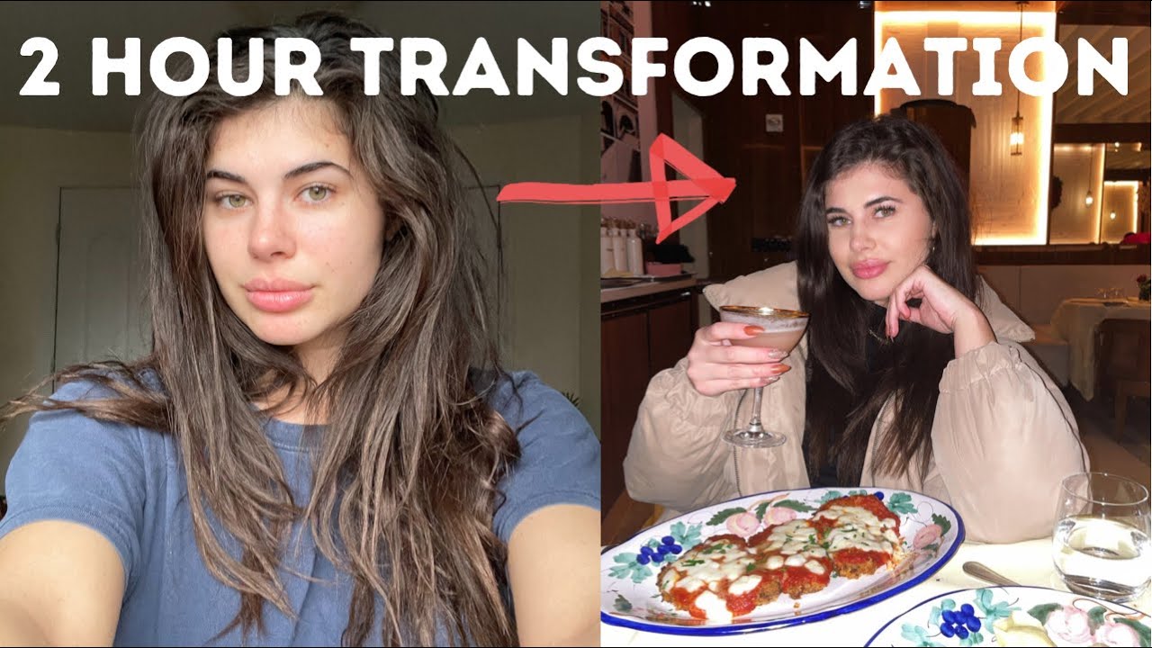 2 HOUR NIGHT OUT TRANSFORMATION | full hair, nails, makeup, and outfit change
