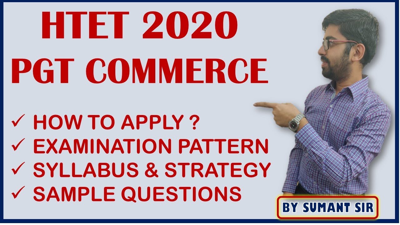 HTET 2020 | PGT Commerce | Pattern, Syllabus & Strategy