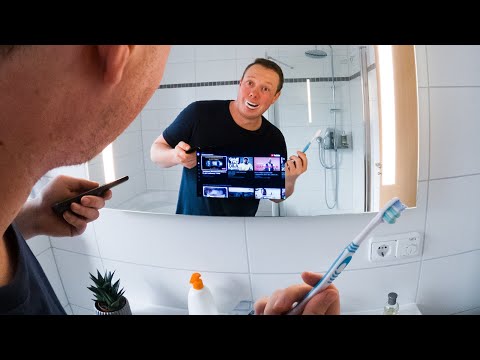 Video: Badezimmer-Spiegel mit eingebauten Fernsehern