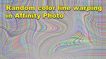 Affinity Photo : Create colorful random lines warped design tutorial