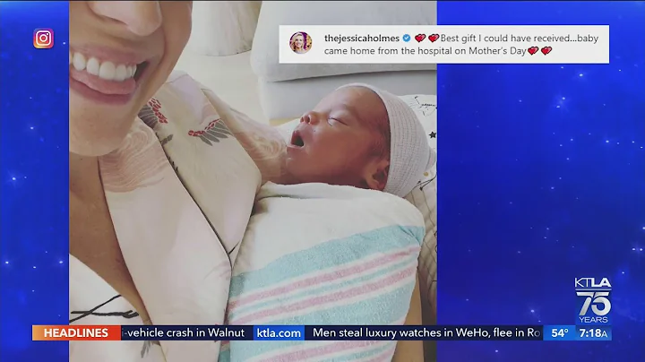 Jessica Holmes' new baby boy leaves NICU on Mother...