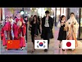 Latest korean japanese and chinese style fashion  street fashion chengdu city in china