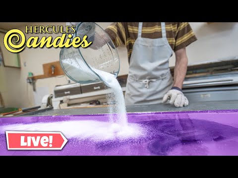 Making Super Sour Grape Hard Candy Live!