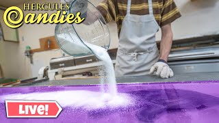 Making SUPER SOUR grape hard candy LIVE!