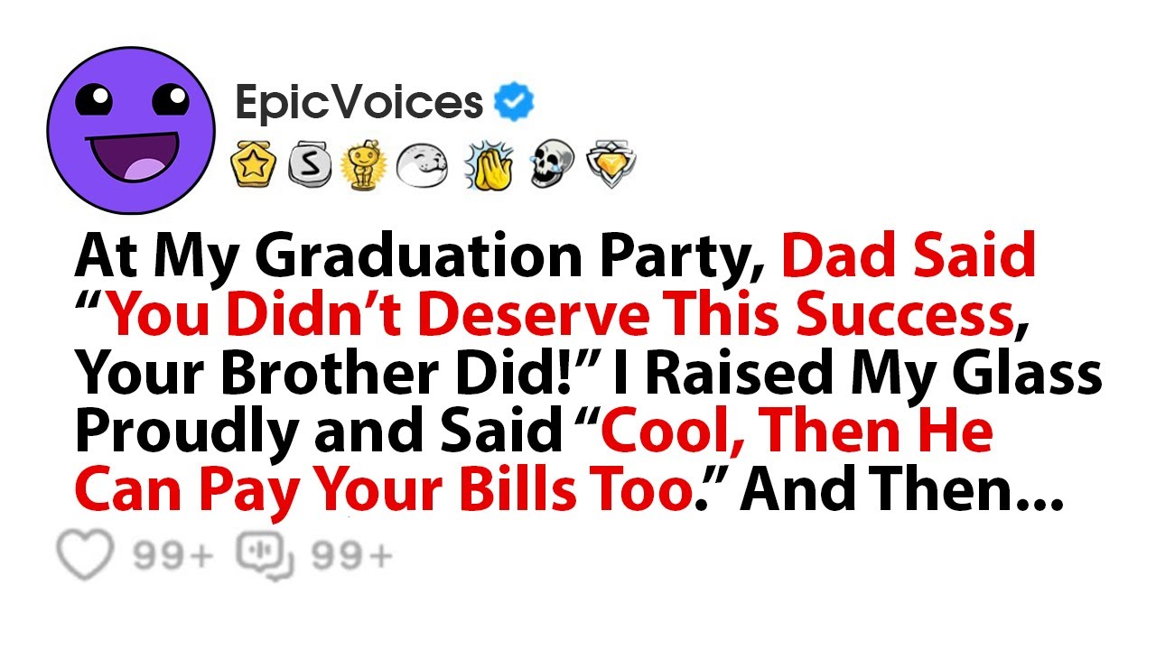 На моем выпускном вечере папа сказал: «Ты не заслужил этого успеха, а твой брат!» Я поднял свой