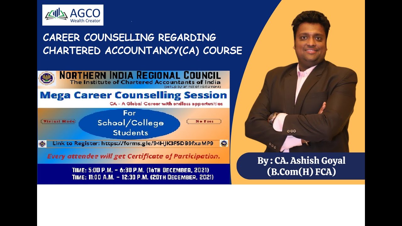 CA Career Counseling | All About CA Course | Mega Career Counselling | By CA Ashish Goyal